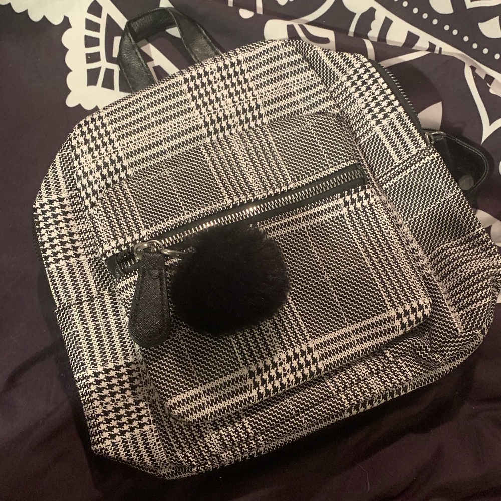 Shein back pack with Pom Pom